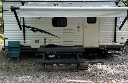 Benton House | Camper next to Rickett’s glen