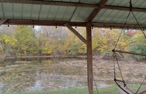 Akin RV Rental | Campground, in the heart of the 2024 Solar Eclipse path, country setting w/pond