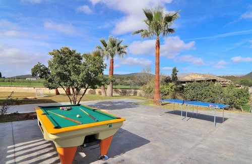 Sa Pobla Villa | Can Mussol 040 magnificent villa with private swimming pool, large garden, children's area, billiards, ping pong and WiFi.