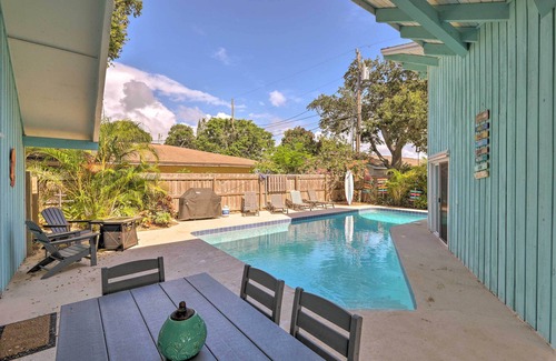 Port Canaveral Cottage | Cape Canaveral Cottage w/Pool - Walk to Beach!