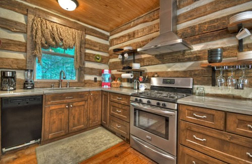 Ellijay Cabin | Cartecay Hideaway - Real log cabin on loud rapids