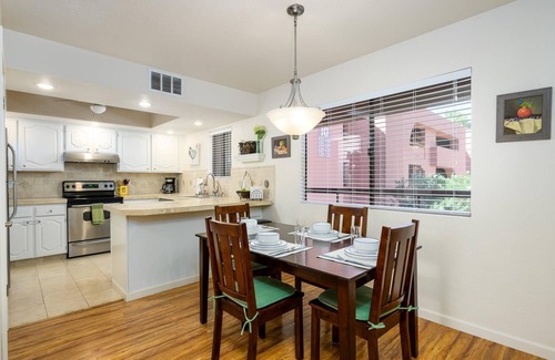Paradise Valley Village Condo | CASA AGAVE-Anasazi Village-Camelback Mountain view overlooking the cactus garden