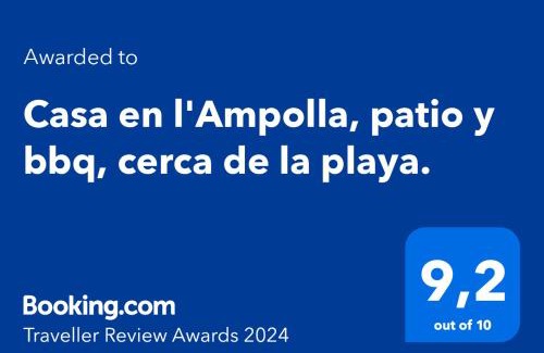 L'Ampolla House | Casa en l'Ampolla, patio y bbq, cerca de la playa, Pet Friendly