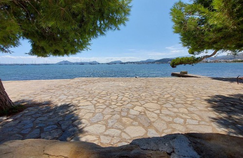 Puerto de Pollensa Apartment | Casa Faro Spacious Pine Walk Property, Covered Terrace, Sea Views.wifi & Air Con