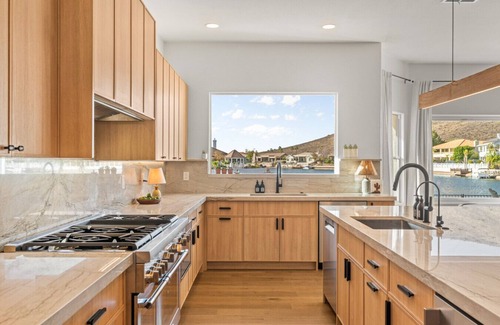 Arrowhead Lakes House | Casa Madera | Mid-Century Lakefront Oasis with Heated Pool, Hot Tub & Pontoon Boat