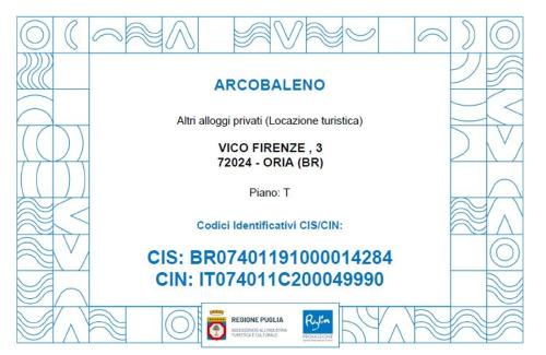 Oria Historic Centre Apartment | Casa Vacanza Arcobaleno