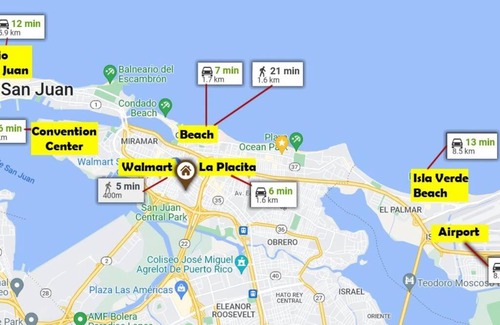 Santurce Apartment | Central location apartment with WiFI + AC