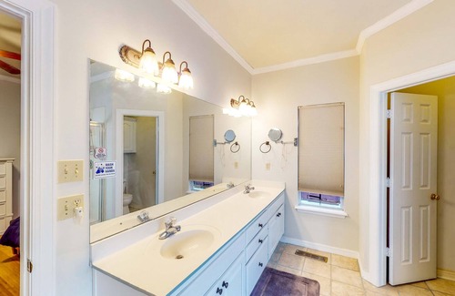 Jenks House | Centrally located home w/ a wood-burning fireplace