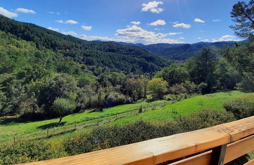 Genolhac Cottage | Chalet 14p with panoramic views of the valley and heated swimming pool