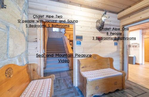 Viel-Alpe Apartment | Chalet Alpe d'Huez 1850-Sea and Mountain Pleasure Avec 2 appartements- 1 Appartement 3 Chambres 8 Couchages - 3 Salles d'eau et 1 Appartement 5 Chambres 12 Couchages 5 Salles d'eau - Jacuzzi et Sauna -Pieds des Pistes et Centre