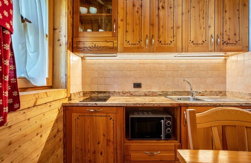 Sant'Antonio di Mavignola Ski Chalet | Chalet 'Camping Faè' with Mountain View, Private Terrace and Wi-Fi