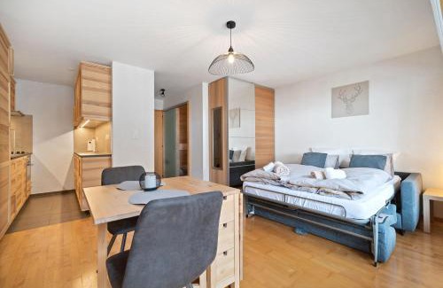 Ovronnaz Apartment | Charmant studio rénové situé dans les bains d'Ovronnaz, immeuble les Sources