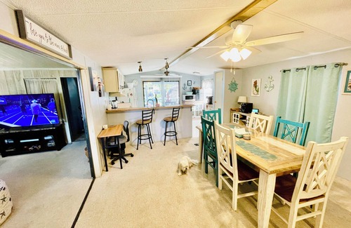 Weeki Wachee Gardens Other | Charming 2/2 waterfront farm home with tons of TV stations, WiFi, dock, & more