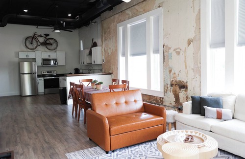 Denison Apartment | Charming 2-bedroom Loft @ the Historic Katy Depot located in Denison TX