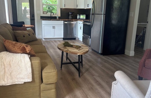 Sunrise Beach House | Charming 3 bedroom, 2 bath house with dock & outdoor spaces in Sunrise Beach.