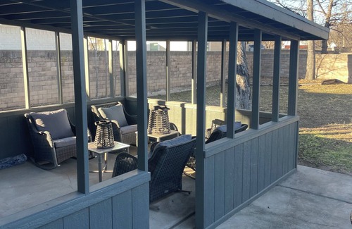 San Angelo House | Charming 3BR Retreat with Cozy Outdoor Living Space