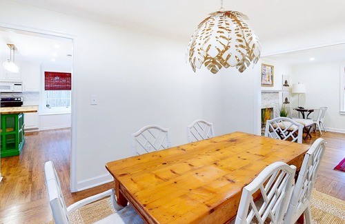 Brunswick House | Charming bungalow near historic district with fenced yard, patio, & fireplaces