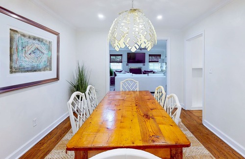Brunswick House | Charming bungalow near historic district with fenced yard, patio, & fireplaces