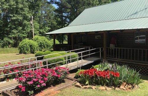 Crawfordville Cabin | Charming Cabin on 50 Wooded Acres with Pond & Pool. Great for families & friends