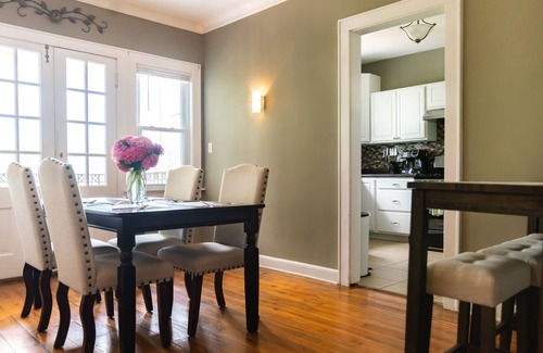 Maysville House | Charming home with a scenic view of downtown Maysville from the back porch