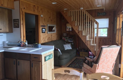 South Haven Cabin | Charming Knotty Pine Cabin w/Incredible Lake Views!