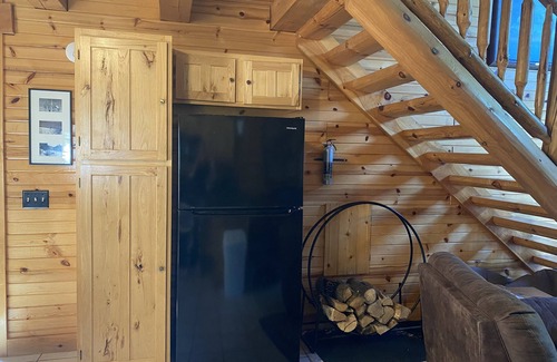 Hayward Cabin | Charming Log Cabin with Wood Burning Fireplace – 1 mile from Downtown Hayward