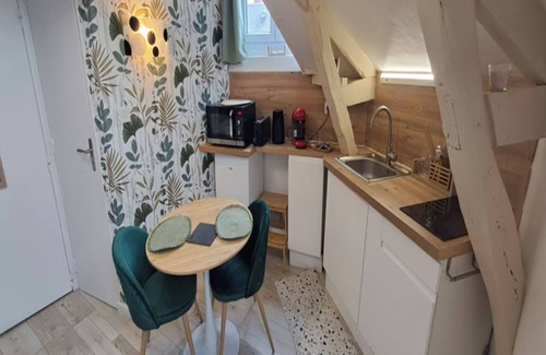 Cholet Apartment | Charming Studio in Historic Residence, Notre Dame View