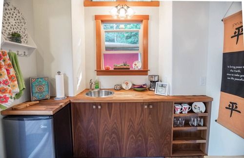 Fort Bragg Apartment | Charming Tiny House nestled in the redwoods, less than a mile from the beach.