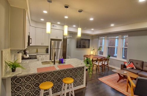 Tower Grove South Apartment | Chic 2BR Gem | TG Park | Patio+Yard+W/D+Workspace