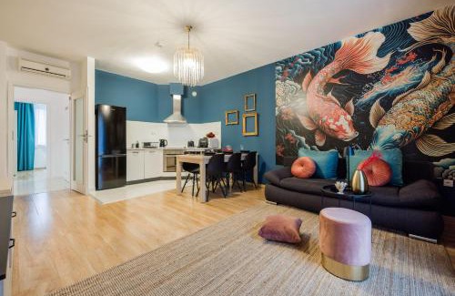 Corvin negyed Apartment | Chic Downtown Getaway