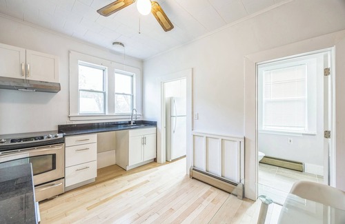 Easthampton Apartment | Chic Downtown Retreat Furnished 2-Bedroom with Trail Access & Outdoor Oasis
