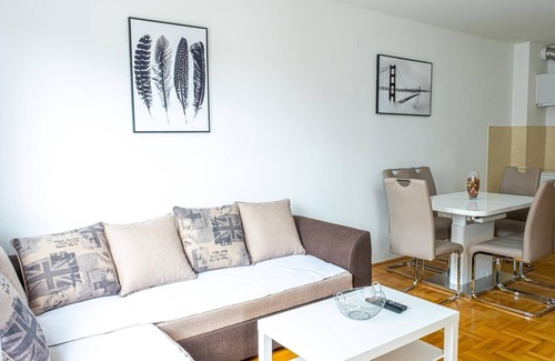 Tomicici Apartment | Chic Flat with Balcony Near Beach in Montenegro