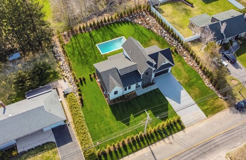 Mattituck House | Chic North Fork Haven with Pool & Firepit - Minutes from Beaches, Wineries.