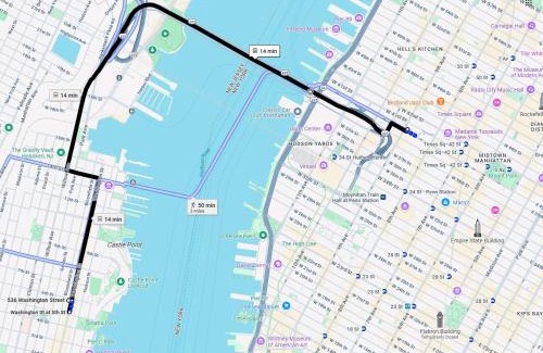 Hoboken Apartment | Chic Penthouse 15 Minutes From NYC - bus stop at doorstep