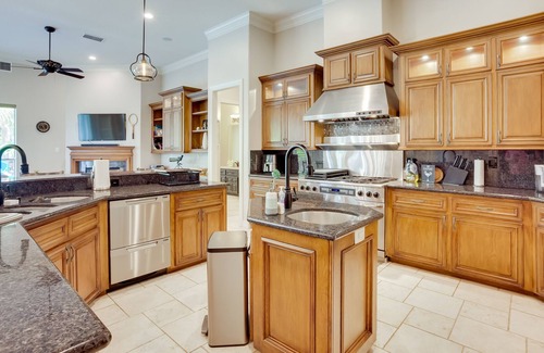 Tomball Villa | Chic Texas Escape w/ Pool, Grill & Home Theater!