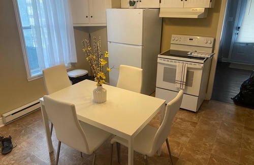 Saint-Edmond Apartment | Chic3-Bedroom Private Garden, Parking- Self check-in- 35Min from Montréal!