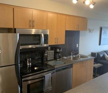Downtown Edmonton Apartment | Chris's Cozy Condo Times Square Rogers Place Edmonton