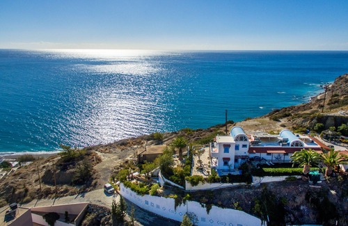 Myrtos Apartment | Close to the beach, detached house with large garden and fantastic sea views