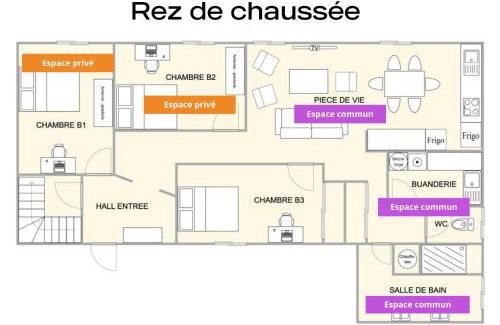 Cholet Apartment | Coeur de ville #B1 - Chambre privée dans logement partagée - Proche commerces et transports