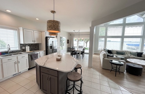 Coldwater House | Coldwater Lakefront Retreat with Gorgeous Water Views and Perfect Sandy Beach!
