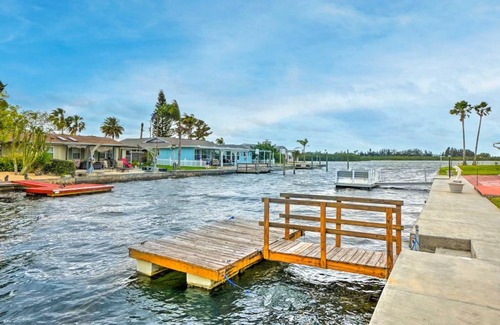Sea Ranch House | Colorful Hudson Home on Canal with Boat Dock!