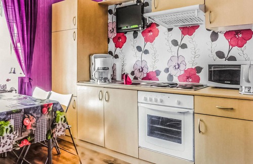 Bad Rehburg Apartment | Colorful vacation apartment with a view of the surrounding fields.