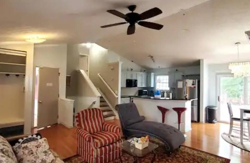 Westerville House | Comfy 4 BR Home in Westerville w Movie rm, Fenced yard, Large Deck w BBQ Grill