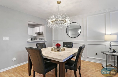 Lake Geneva Condo | Comotose by the Lake- Beautiful condo with pool- Easy walk to lake!