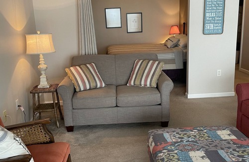 Port Austin Condo | Condo #5 Upper level condo with lovely Lake Huron sunset views .