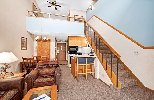 Lutsen Condo | Condo Loft - Small Family Fun with Great Balcony Views