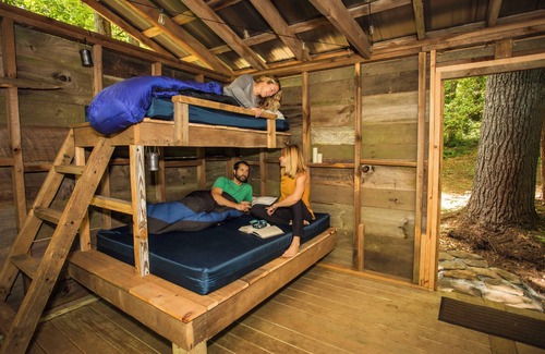 Zirconia Cabin | Corn Crib- 38 acres- hiking, mountain biking, waterfall