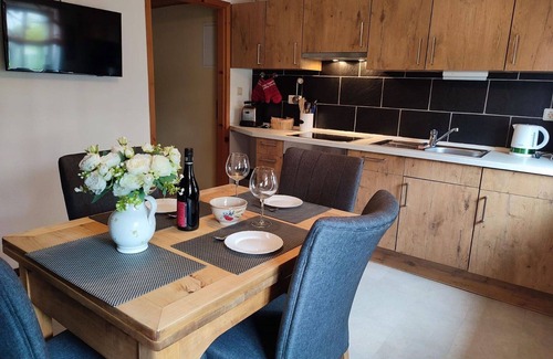 Grossschoenau Apartment | Cosy apartment for 4 people with WIFI, TV, patio, pets allowed and parking