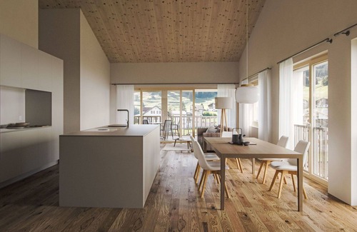 Savognin Apartment | Cosy apartment for 6 guests with WIFI, TV, balcony, panoramic view and parking