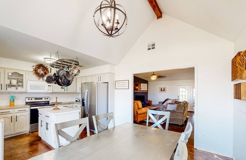 Crawford House | Country home with large yard, covered patio, firepit, AC, & W/D